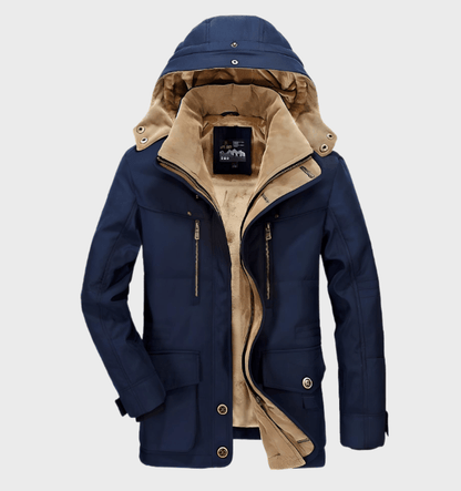 Insulated Mens Parka Coat with Hood