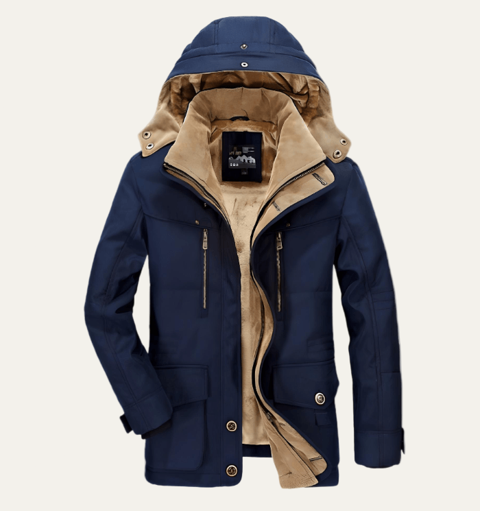 Waterproof Men's Winter Parka with Removable Hood