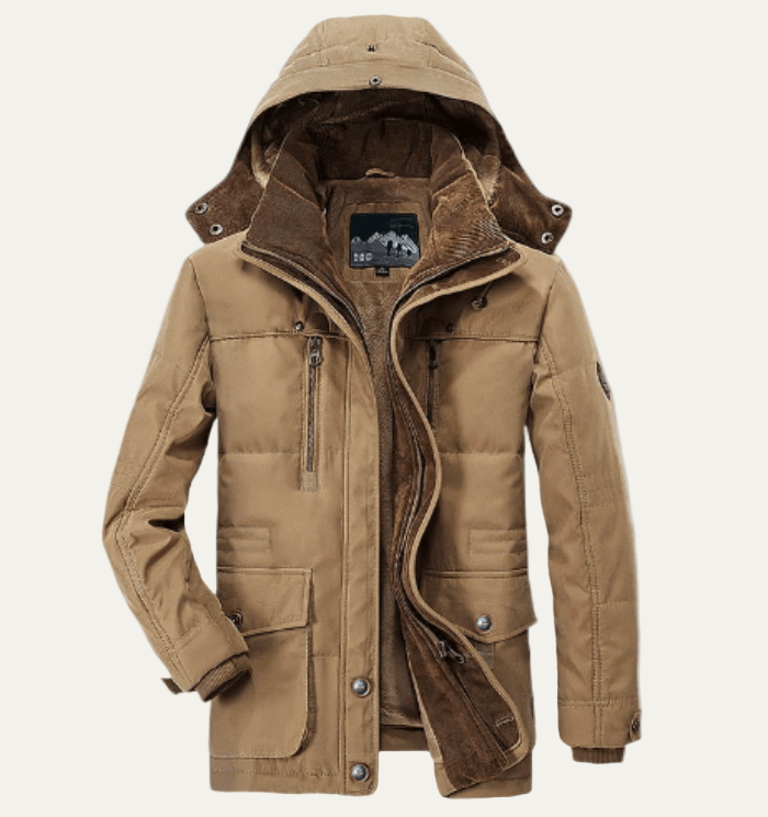 Waterproof Men's Winter Parka with Removable Hood - OutfitLondon