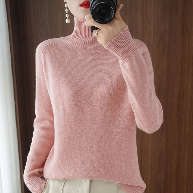 Cozy Women's Turtleneck Sweater Celeste