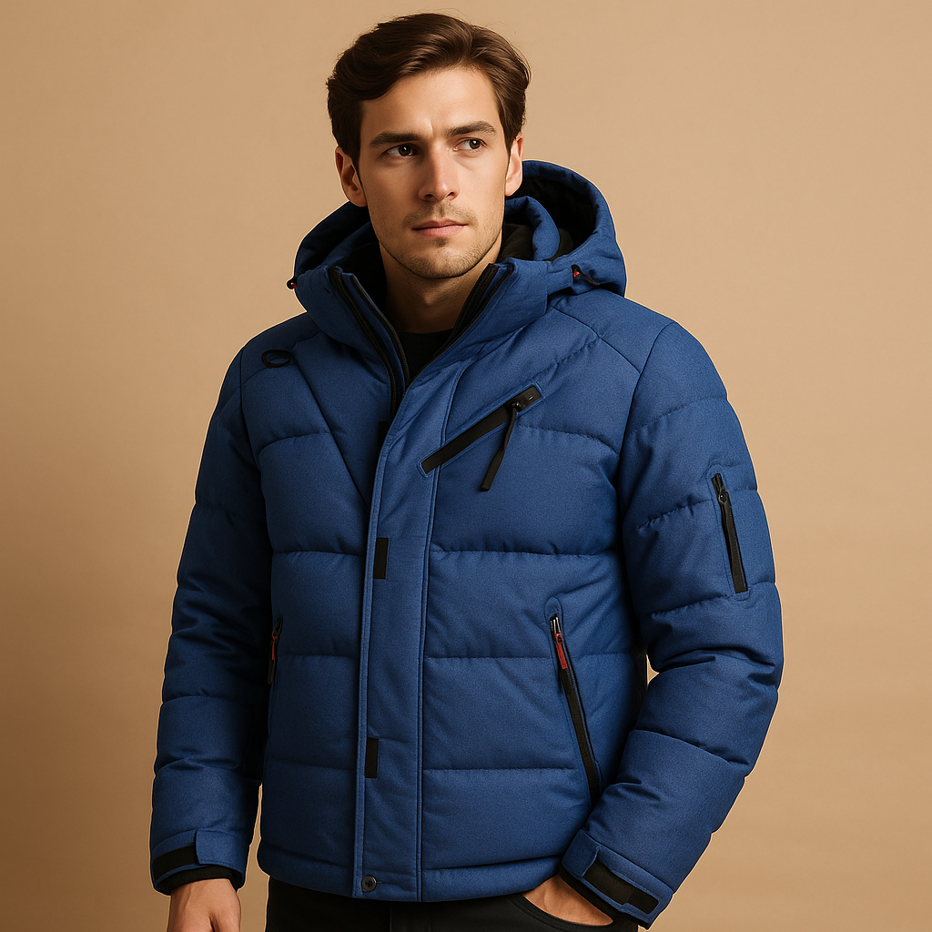 Waterproof Insulated Men's Parka Coat with Hood