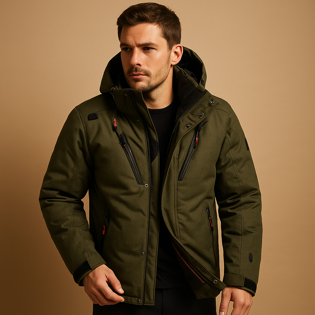 Waterproof Insulated Men's Parka Coat with Hood