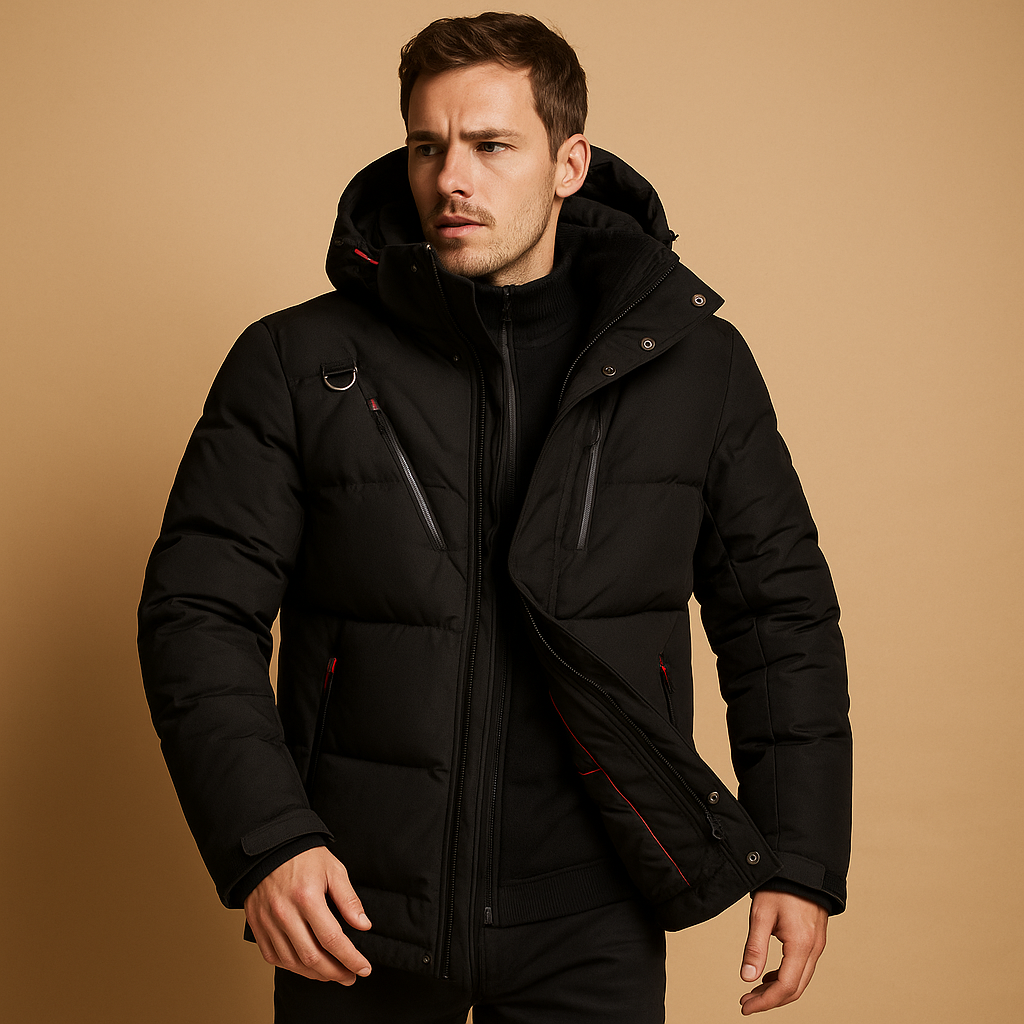 Waterproof Insulated Men's Parka Coat with Hood