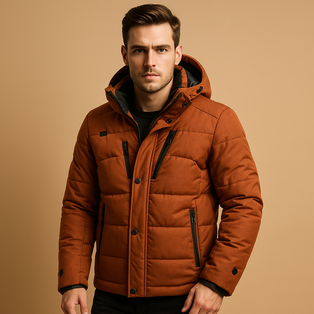 Waterproof Insulated Men's Parka Coat with Hood - OutfitLondon