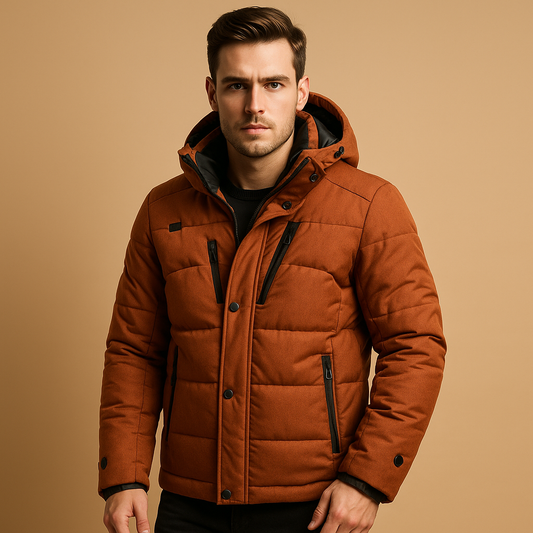 Waterproof Insulated Men's Parka Coat with Hood - OutfitLondon