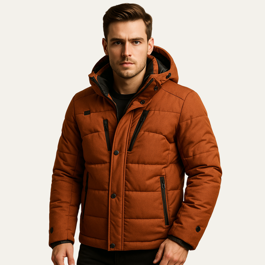Men's Padded Waterproof Winter Bomber Jacket - OutfitLondon