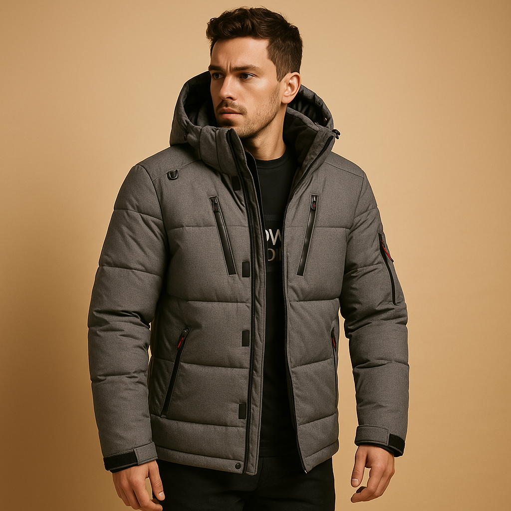 Waterproof Insulated Men's Parka Coat with Hood