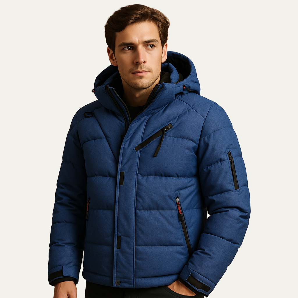 Men's Padded Waterproof Winter Bomber Jacket