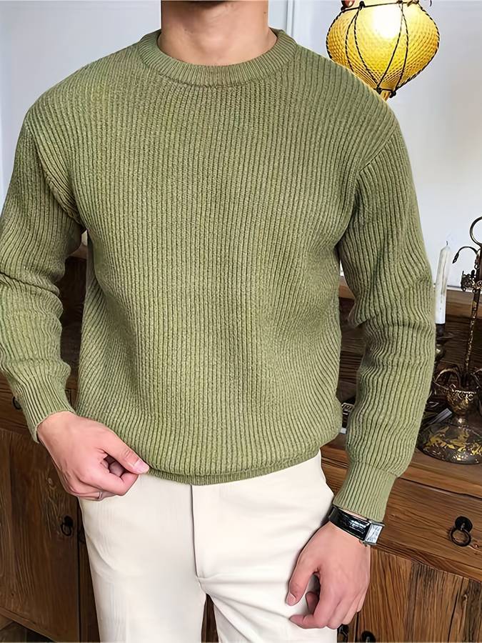 Timeless Simple Mens Knit Sweater