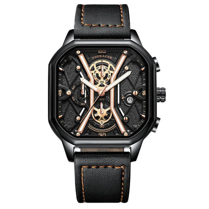 Trendy Skull Leather Wristwatch