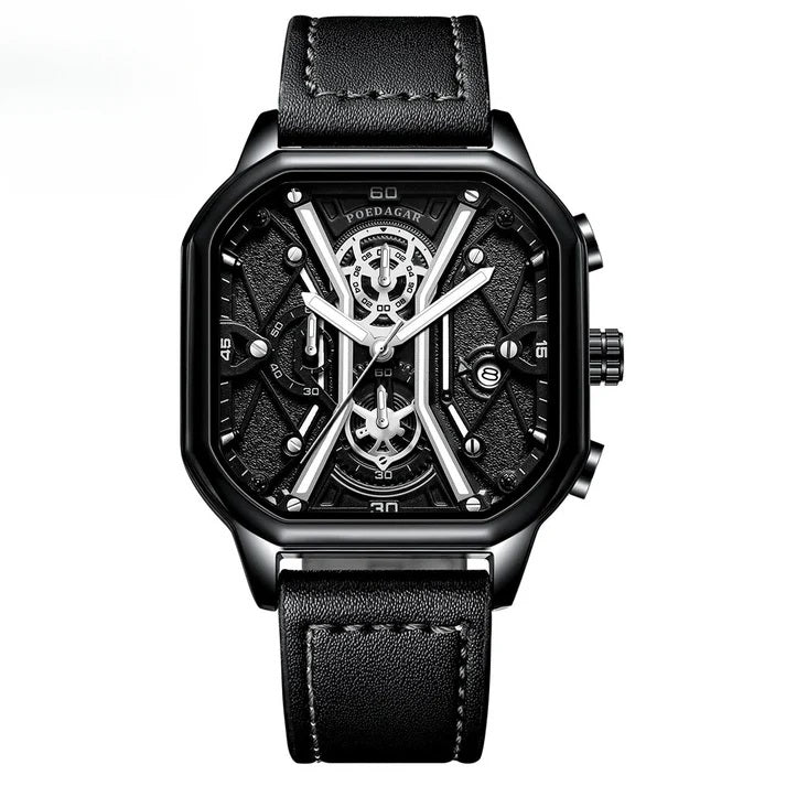 Trendy Skull Leather Wristwatch