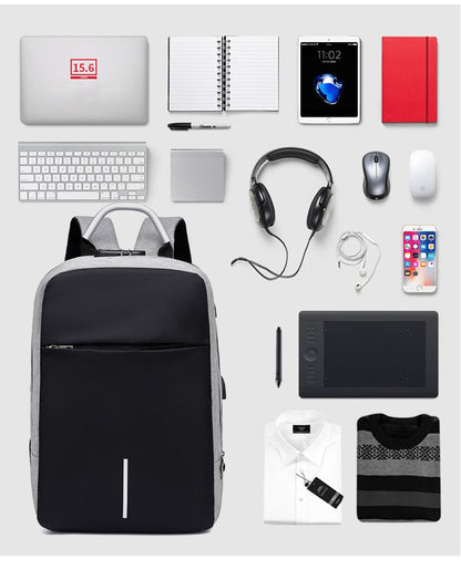 Durable Anti-Theft Laptop Backpack with USB Charger