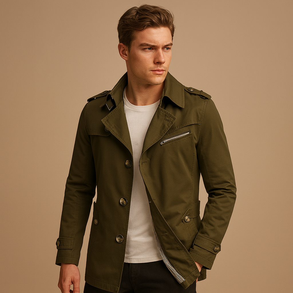 Waterproof Men's Classic Long Coat