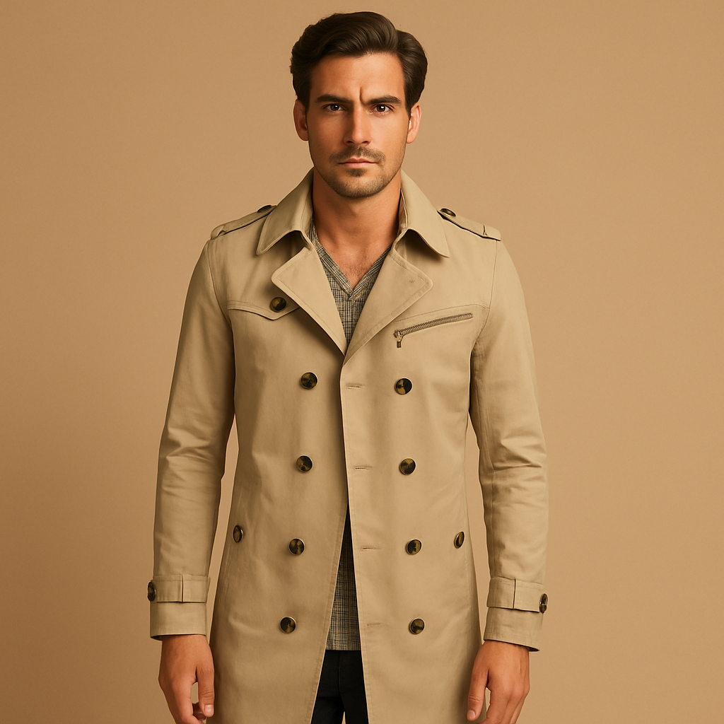 Waterproof Men's Classic Long Coat