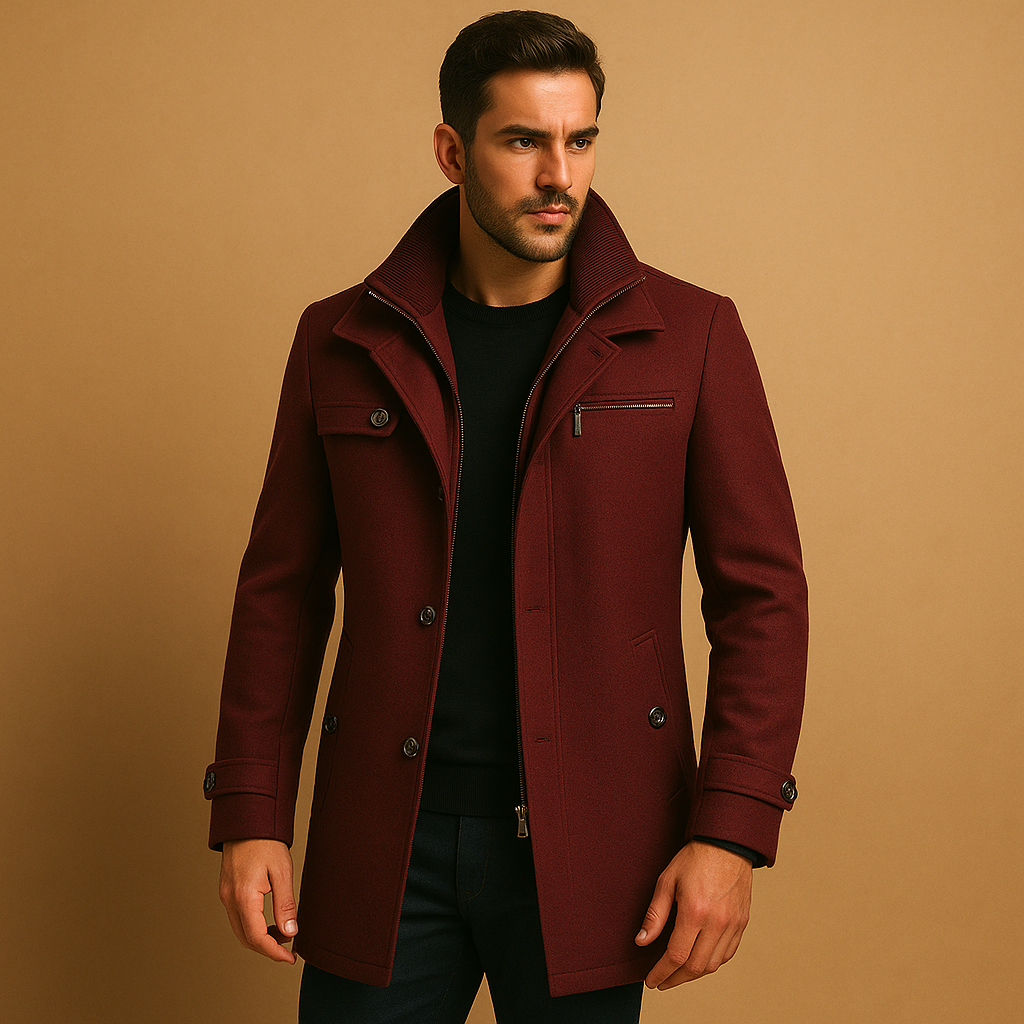 Waterproof Insulated Men's Winter Coat with Adjustable Sleeves