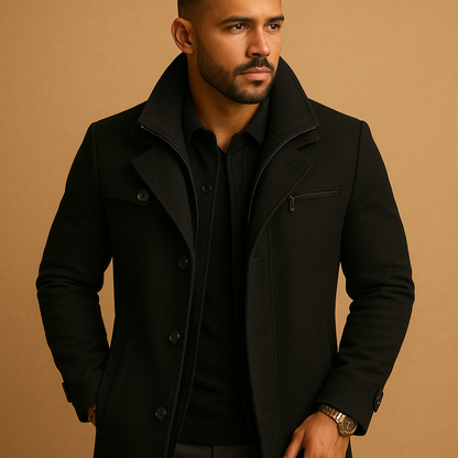 Waterproof Insulated Men's Winter Coat with Adjustable Sleeves