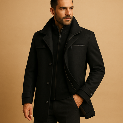 Waterproof Insulated Men's Winter Coat with Adjustable Sleeves - OutfitLondon