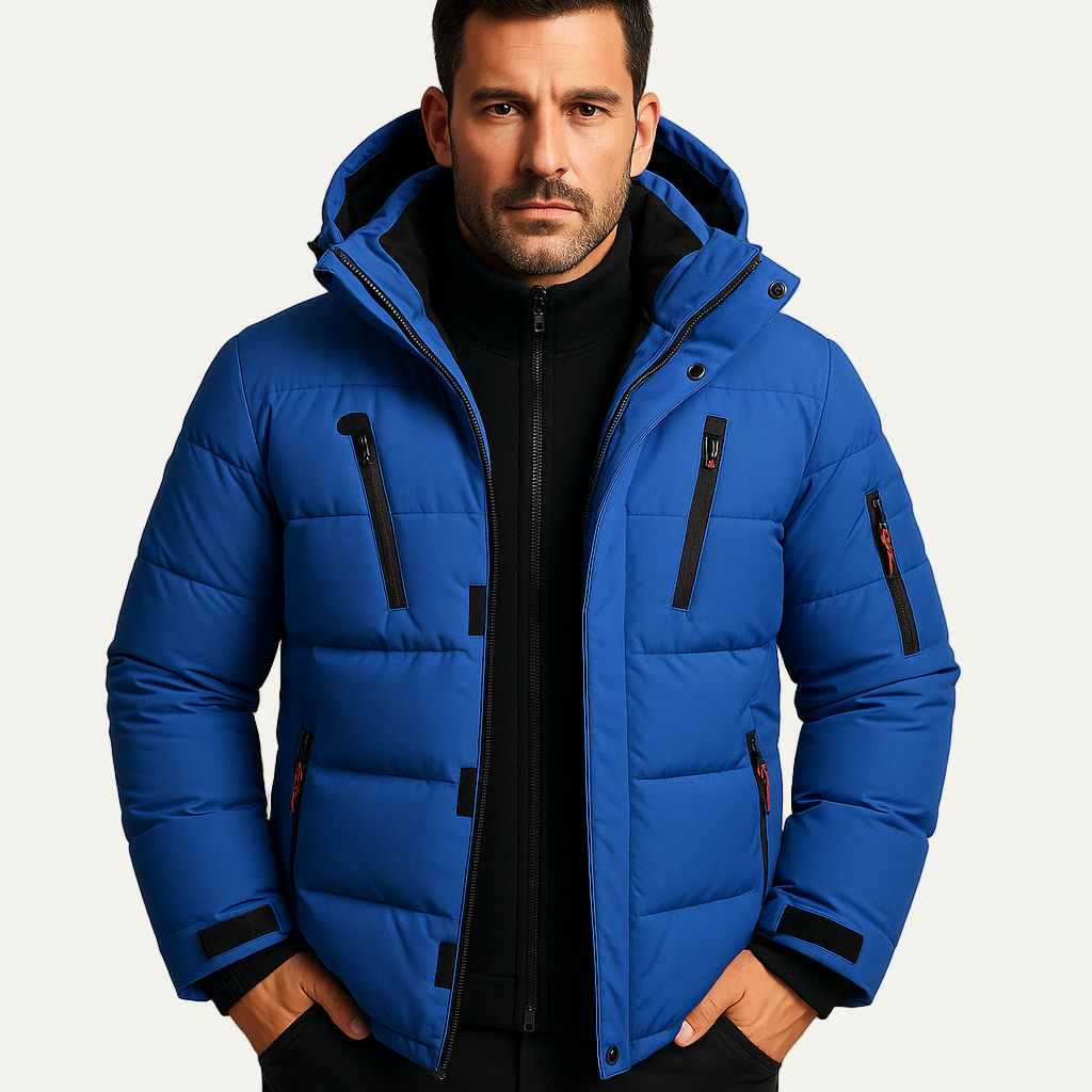 Warm Quilted Mens Winter Car Coat - OutfitLondon