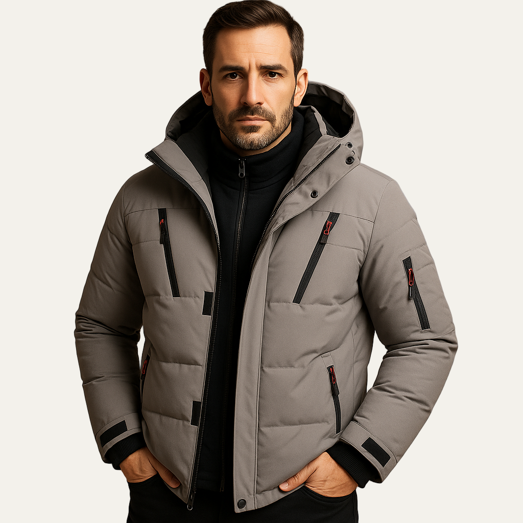Warm Quilted Mens Winter Car Coat