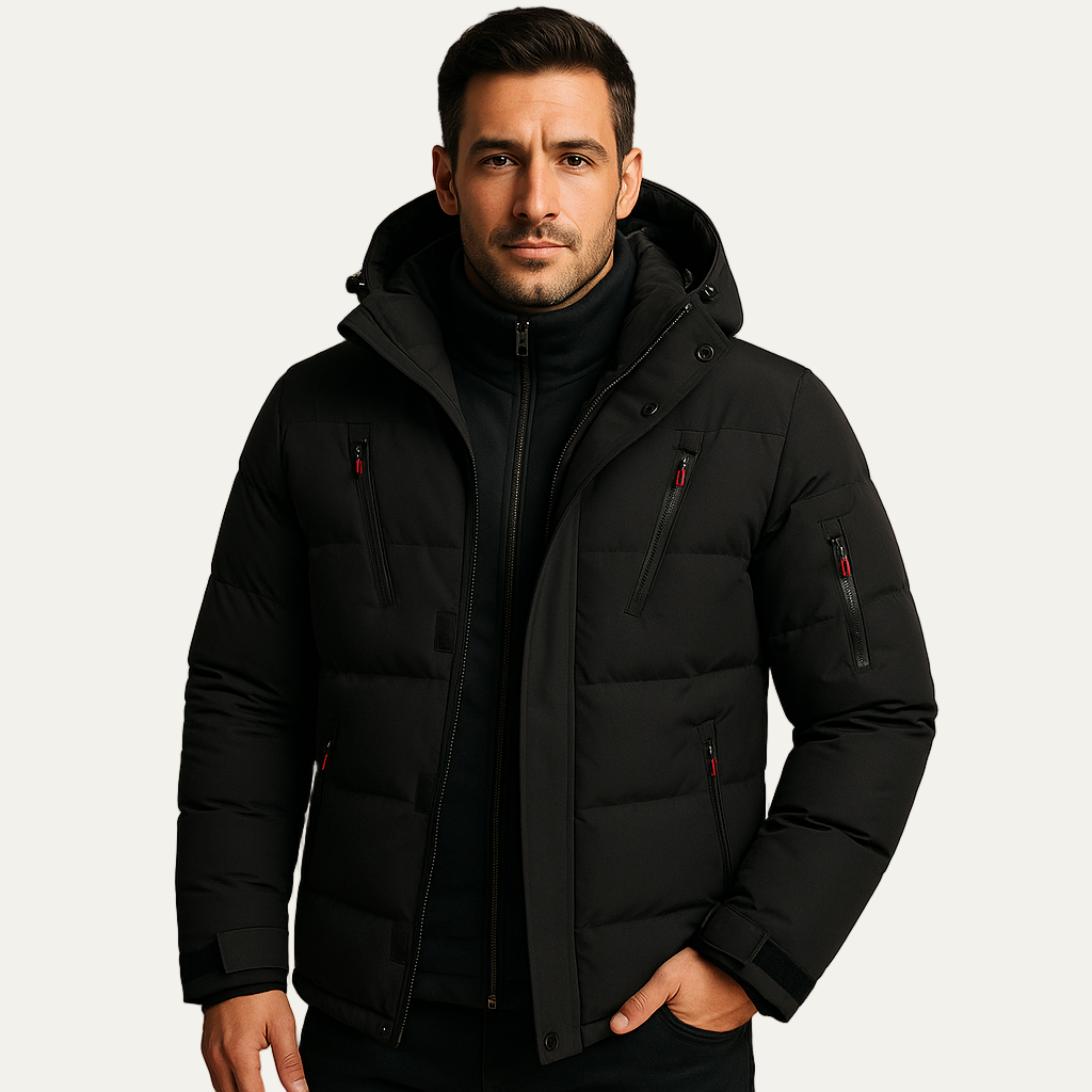 Warm Quilted Mens Winter Car Coat