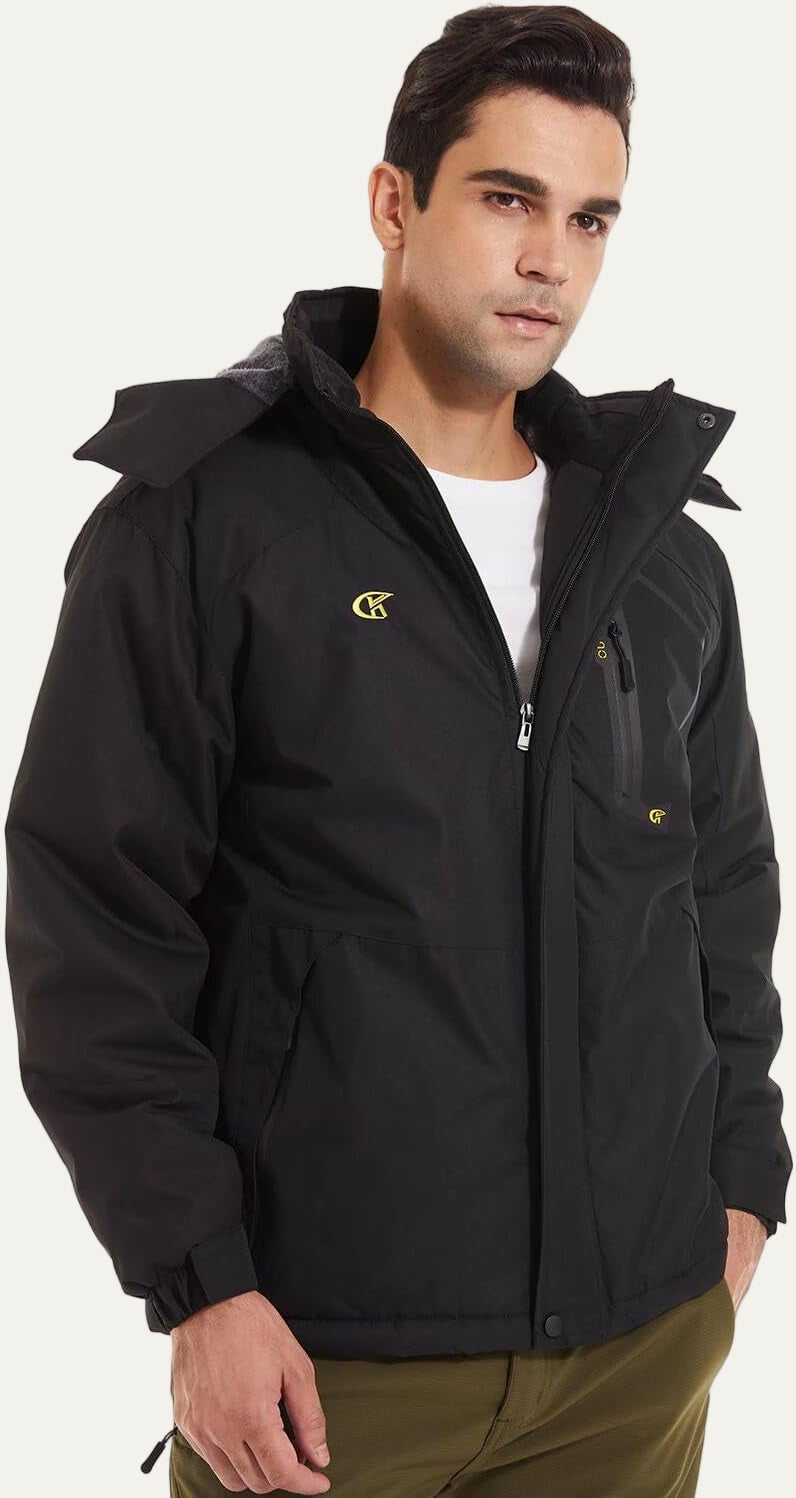 Men's Synthetic Fur Trimmed Padded Coat