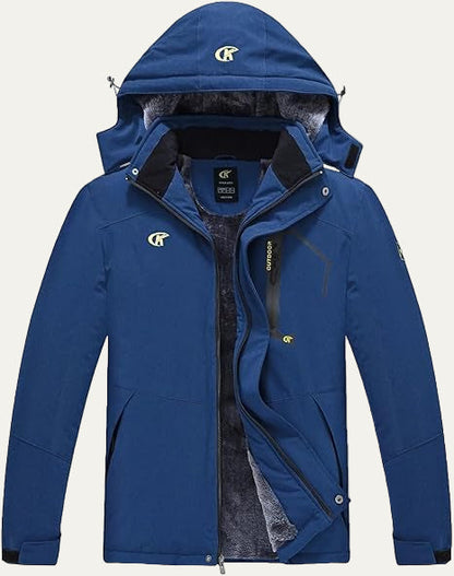 Men's Synthetic Fur Trimmed Padded Coat