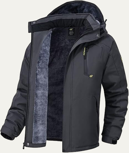 Men's Synthetic Fur Trimmed Padded Coat