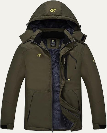Men's Synthetic Fur Trimmed Padded Coat