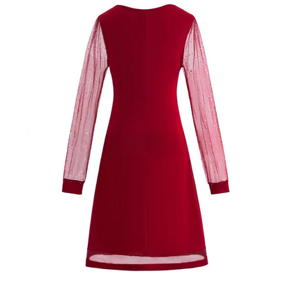 Elegant Lace Trim Women's Dress