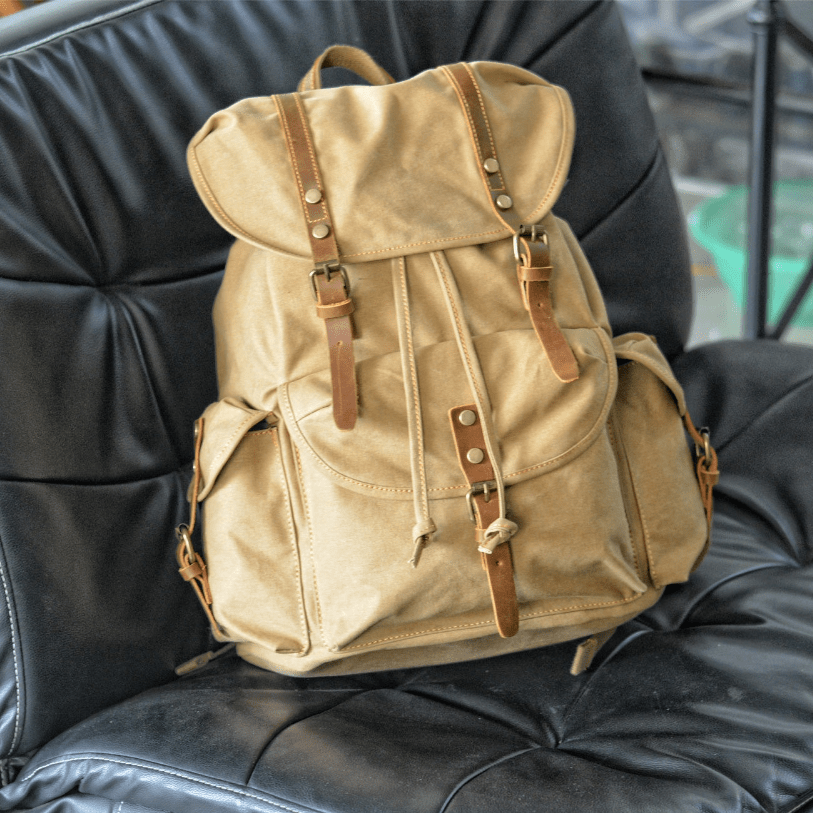 Tough Military Style Canvas Backpack