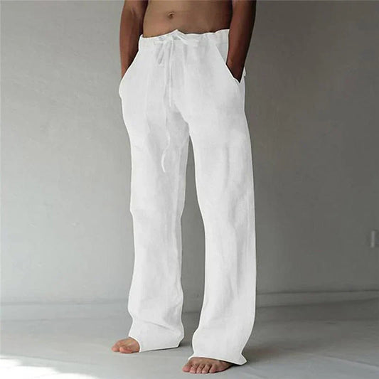 Relaxed Fit Cotton Mens Casual Pants - OutfitLondon