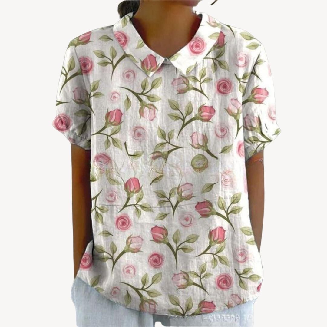 Pretty Blouse Button Front Ladies Shirt