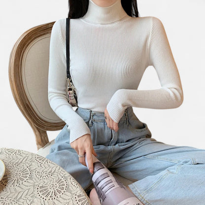 Warm Knitted Women's Turtleneck Jumper