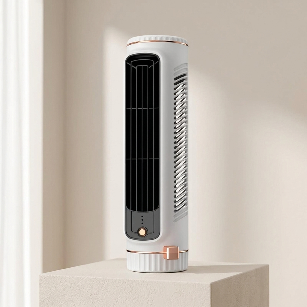 Bladeless Portable Tower Fan for Personal Cooling
