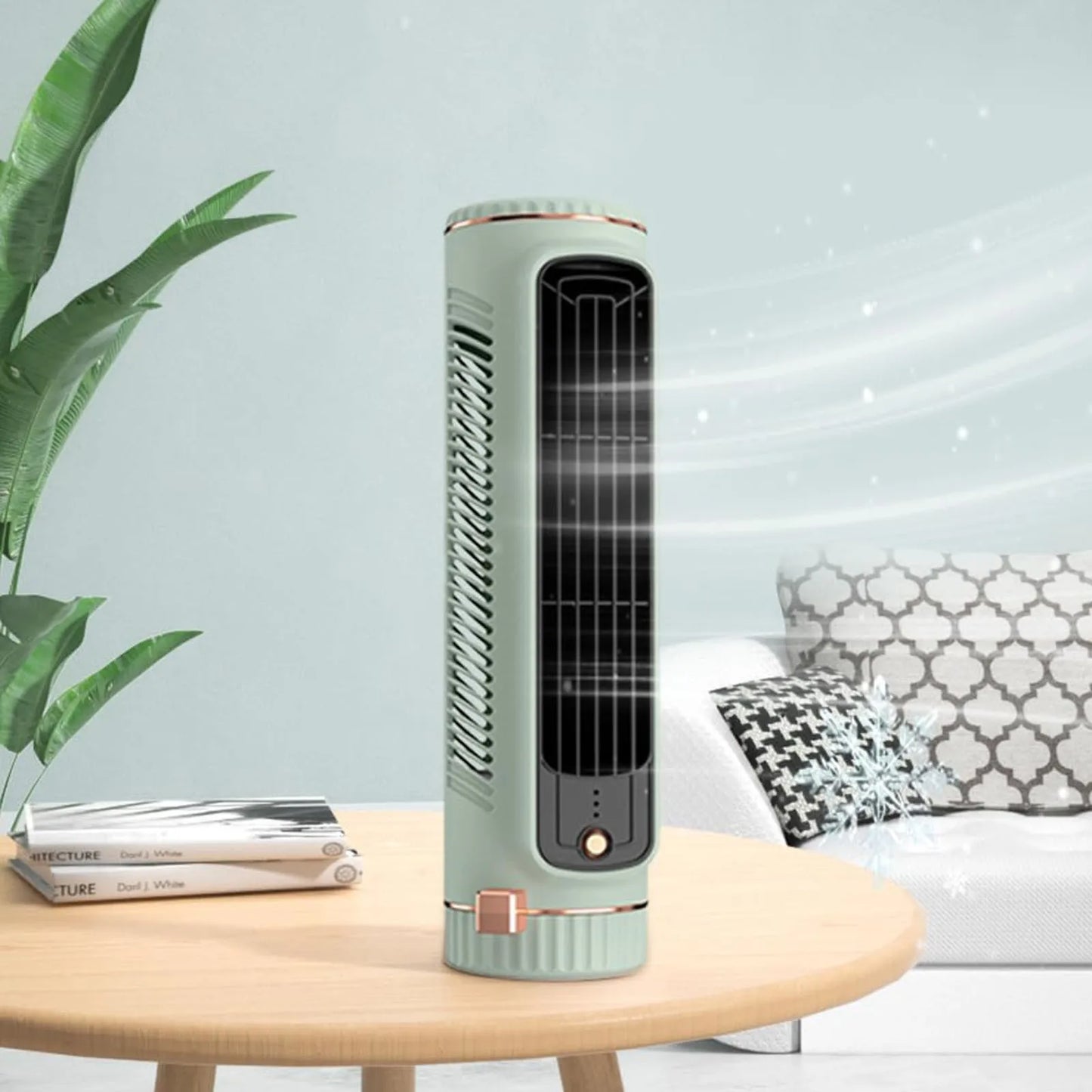 Bladeless Portable Tower Fan for Personal Cooling