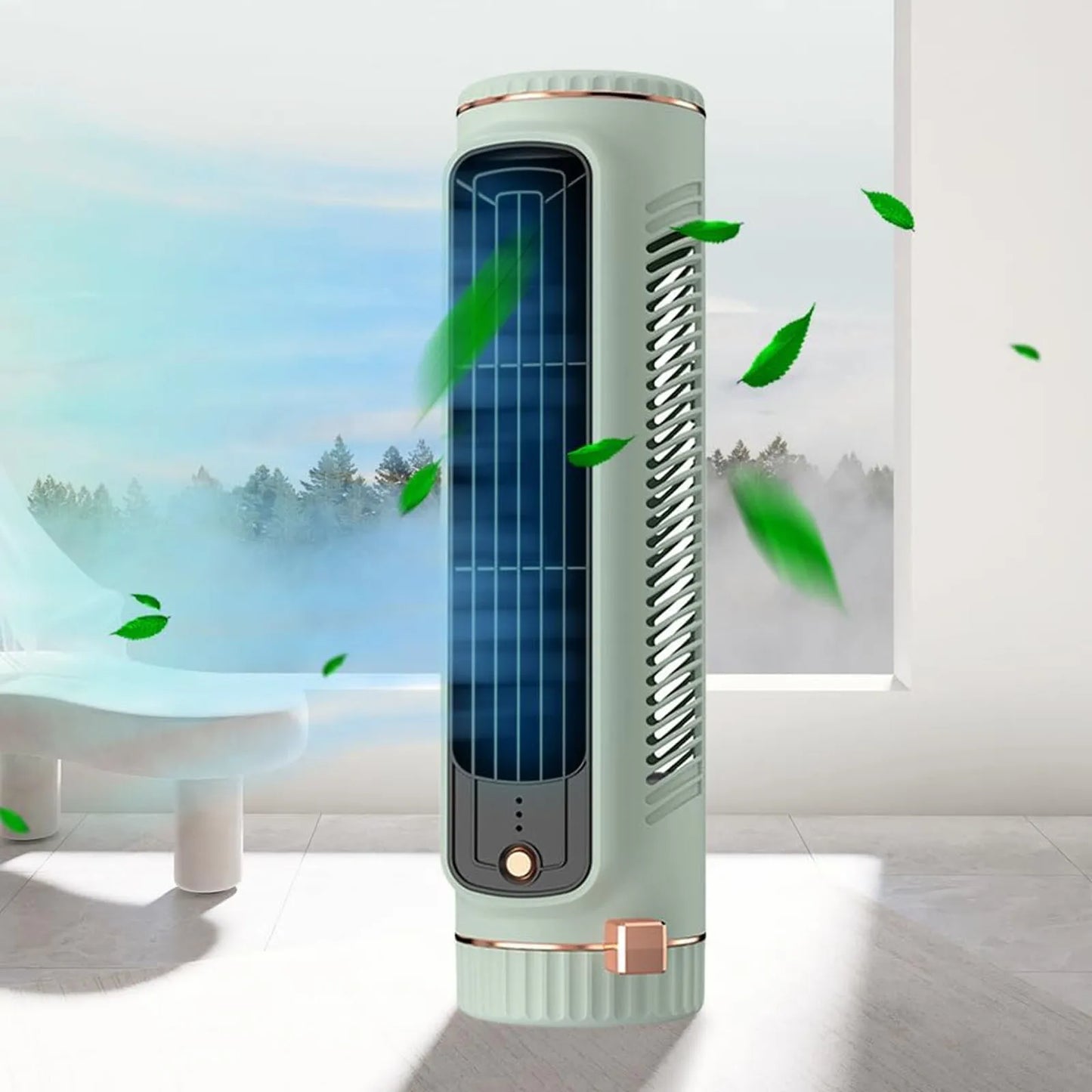 Bladeless Portable Tower Fan for Personal Cooling