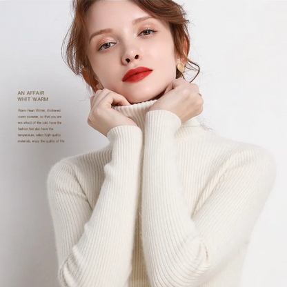 Warm Cozy Cashmere Turtleneck Sweater