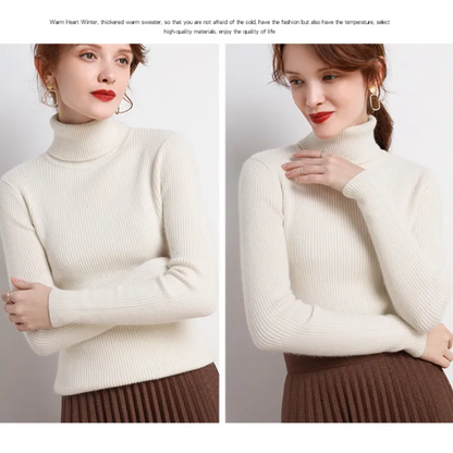 Warm Cozy Cashmere Turtleneck Sweater