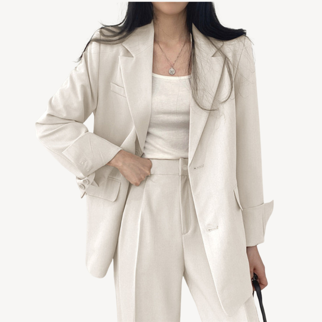 Ladies Business Formal Pant Suit Set