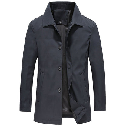 Waterproof Mens Parka Coat in Solid Color