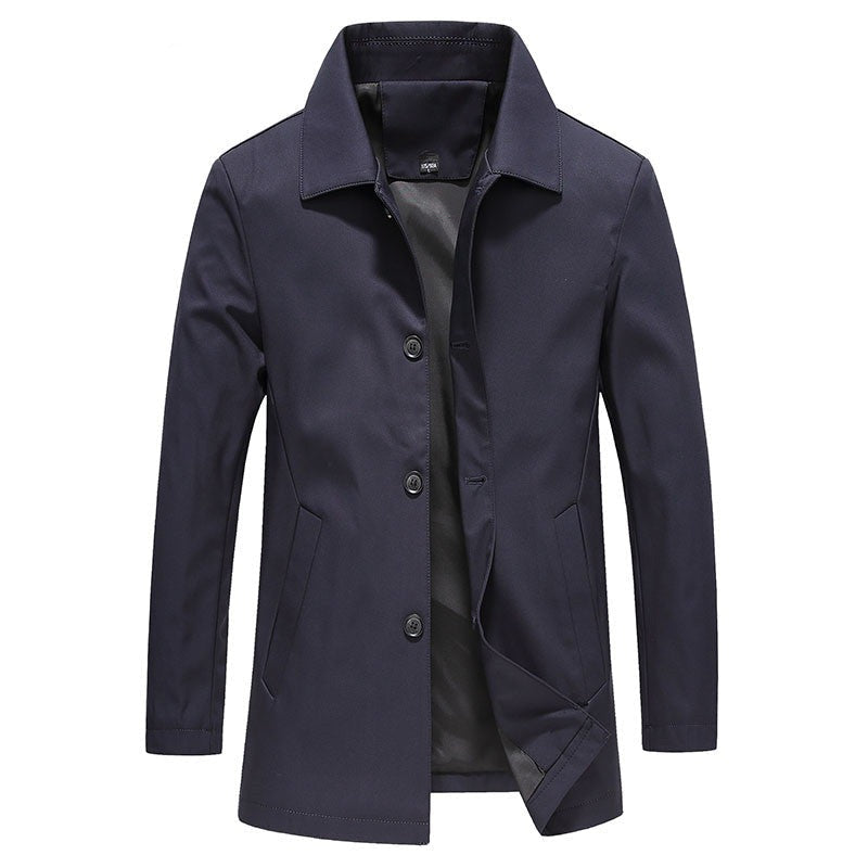 Waterproof Mens Parka Coat in Solid Color - OutfitLondon