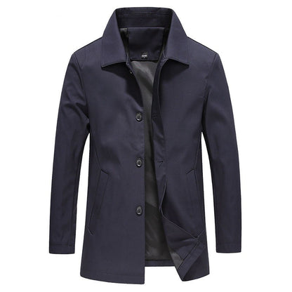 Waterproof Mens Parka Coat in Solid Color - OutfitLondon