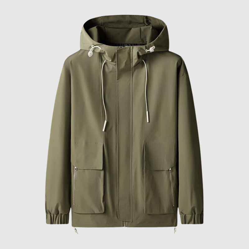 Men's Tactical Cargo Jacket with Storage Pockets