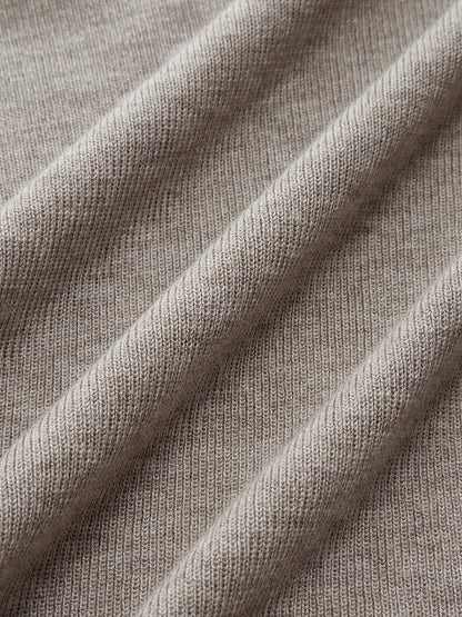 Winter | Fitted Mock Neck Wool-Blend Knit Top