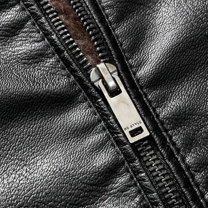 Warm Faux Fur Leather Coat Jacket