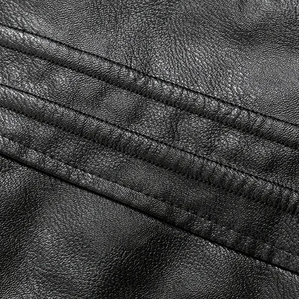 Warm Faux Fur Leather Coat Jacket