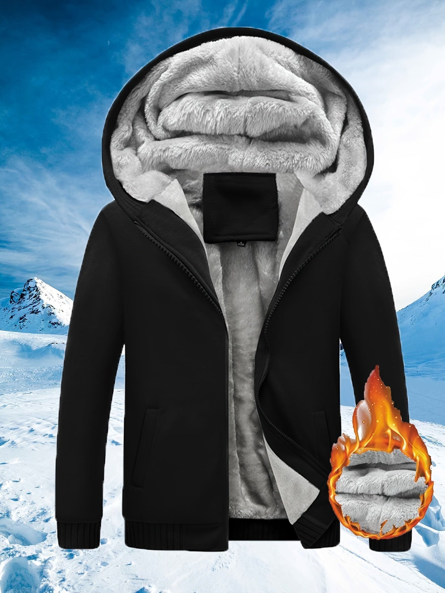 Cozy Fleece Hooded Winter Coat - Dario