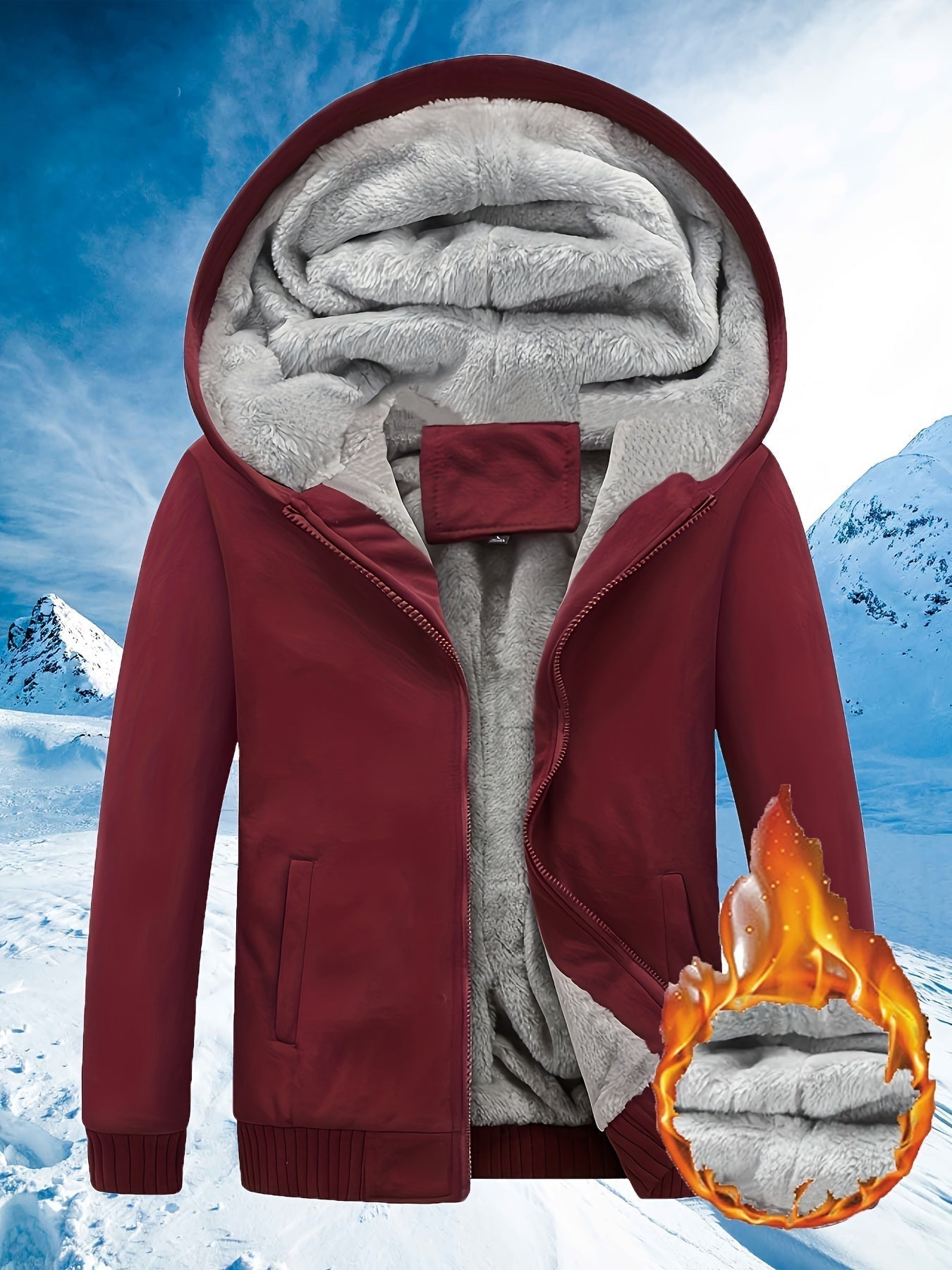 Cozy Fleece Hooded Winter Coat - Dario