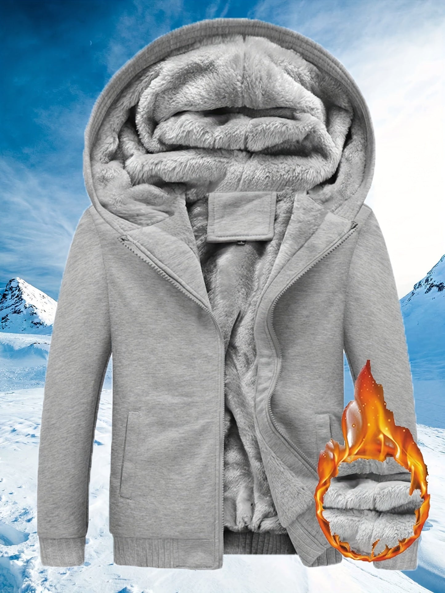 Cozy Fleece Hooded Winter Coat - Dario