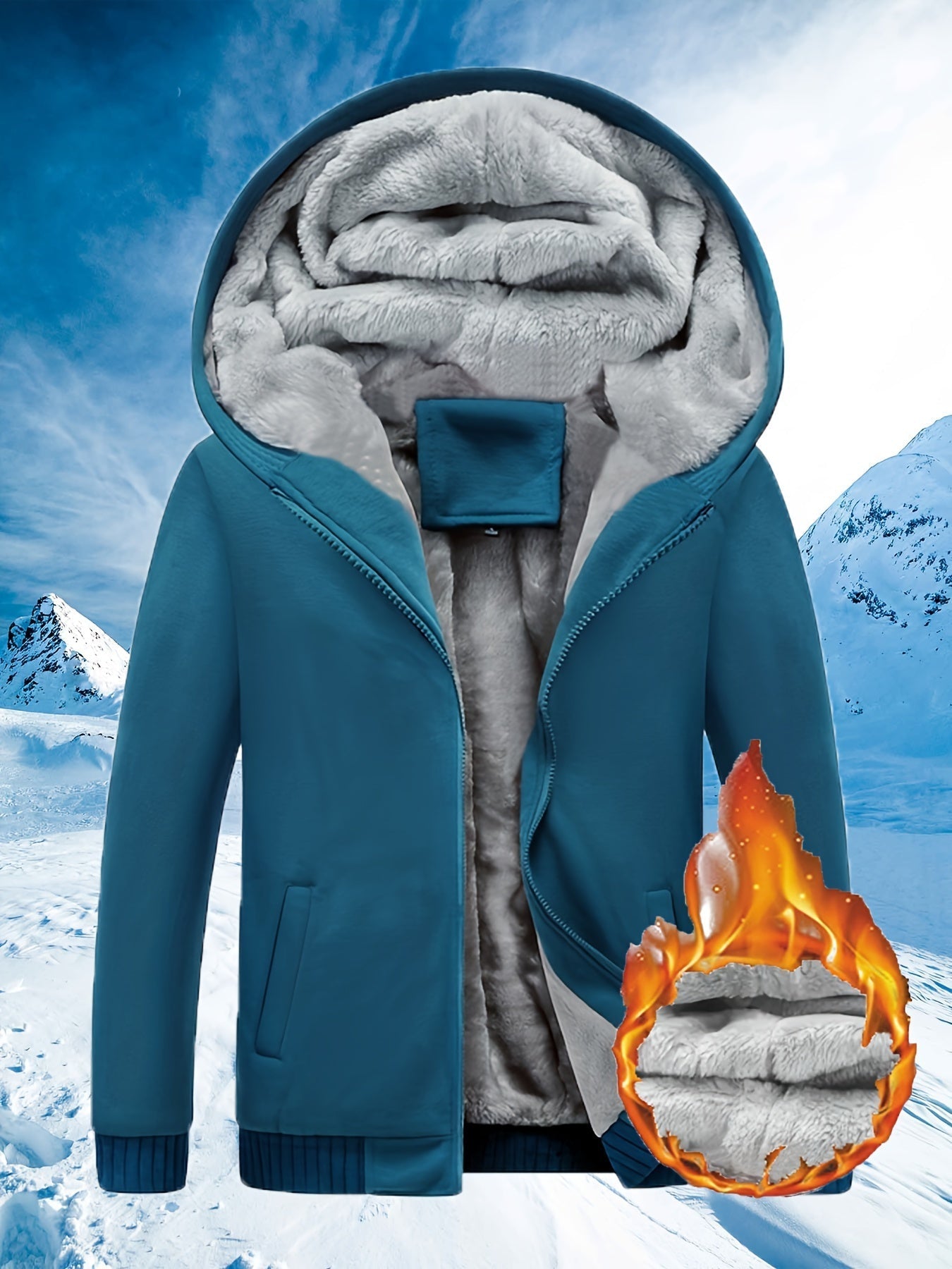 Cozy Fleece Hooded Winter Coat - Dario - OutfitLondon